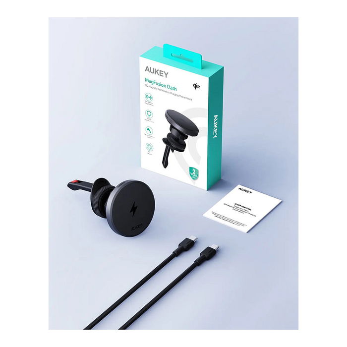 AUKEY HD-MC13 Soporte Activo Teléfono Móvil/Smartphone Coche Magnético Negro Gris