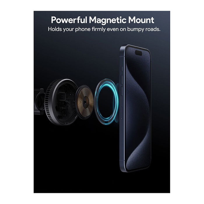 AUKEY HD-MC13 Soporte Activo Teléfono Móvil/Smartphone Coche Magnético Negro Gris