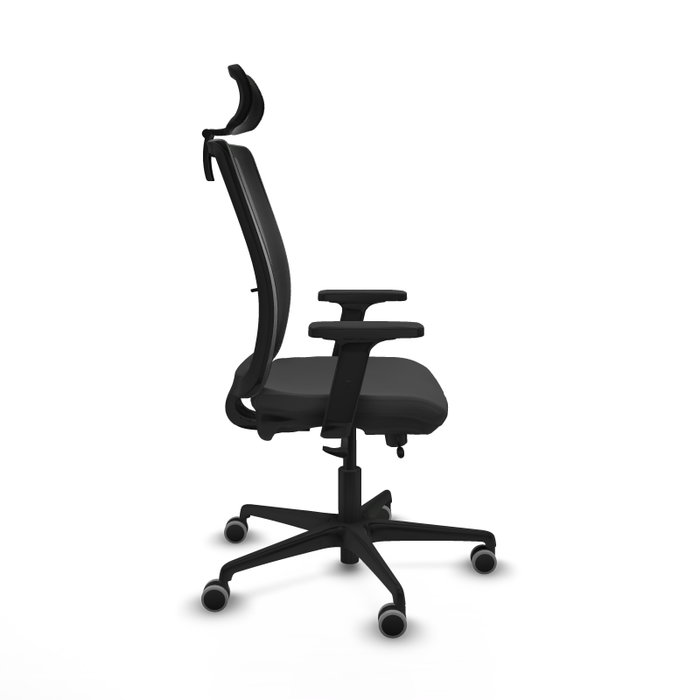 PIQUERAS Y CRESPO Silla de oficina Haches con mecanismo Sincro/Traslack, Gris oscuro y Negro