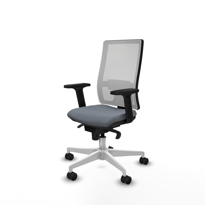 PIQUERAS Y CRESPO Silla de oficina Horna con mecanismo Sincro, Gris y Blanco PIQUERAS Y CRESPO Silla de oficina Horna con mecanismo Sincro, Gris y Blanco