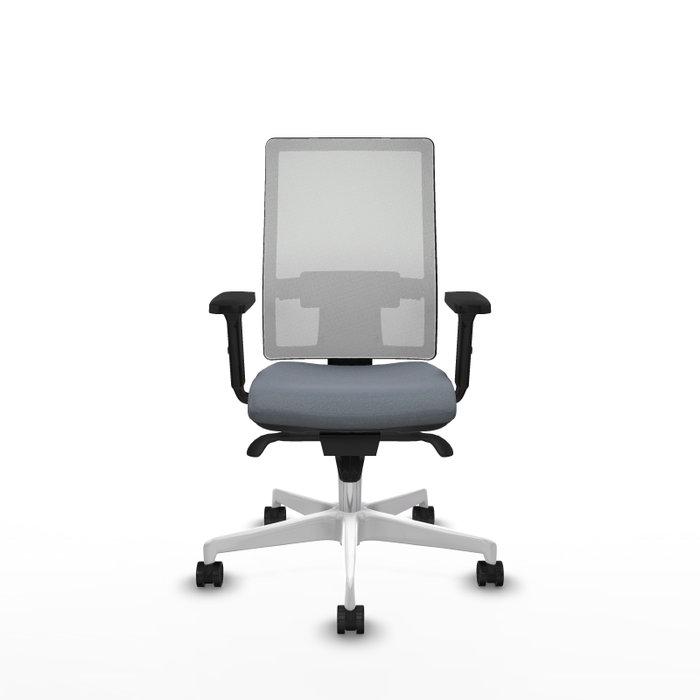 PIQUERAS Y CRESPO Silla de oficina Horna con mecanismo Sincro, Gris y Blanco PIQUERAS Y CRESPO Silla de oficina Horna con mecanismo Sincro, Gris y Blanco
