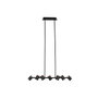 DKD Home Decor Lámpara de Techo de Metal y Madera Negra y Marrón con 7 Focos