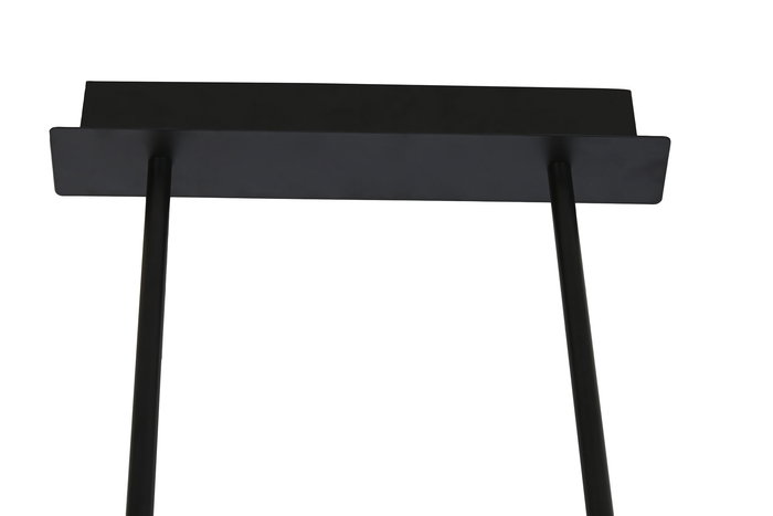 DKD Home Decor Lámpara Techo Moderna Negra y Marrón Metal y Madera 18 x 164 x 104 cm