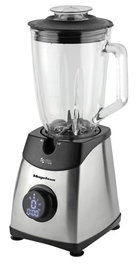 MAGEFESA Batidora de vaso Wirbel 1800 W con jarra de cristal de 1,5 L, acero inoxidable