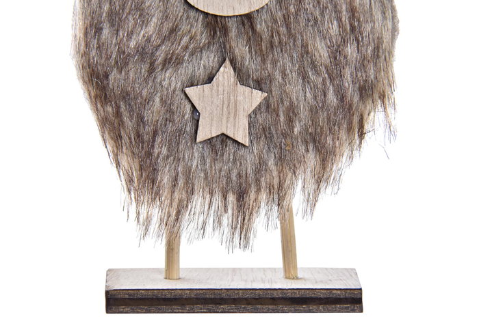 DKD Home Decor Figura Navidad Alpina Blanco Marron 3 x 15 x 6.8 cm (8 Unidades)