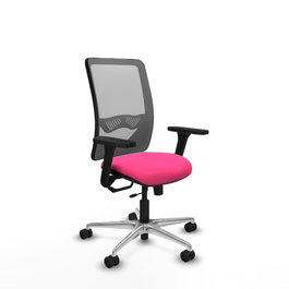 PIQUERAS Y CRESPO Silla de oficina Zulema Rosa y Gris
