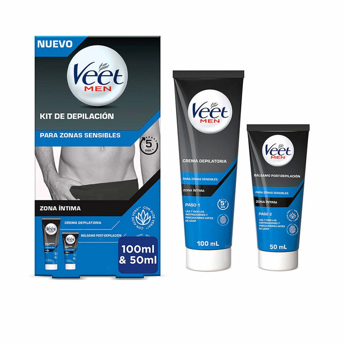 Veet Men Kit de Depilación 2 Pasos Zonas Sensibles 150 ml
