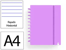 Carchivo Cuaderno Ingeniox Foam A4 80 Hojas Rayado Horizontal Violeta