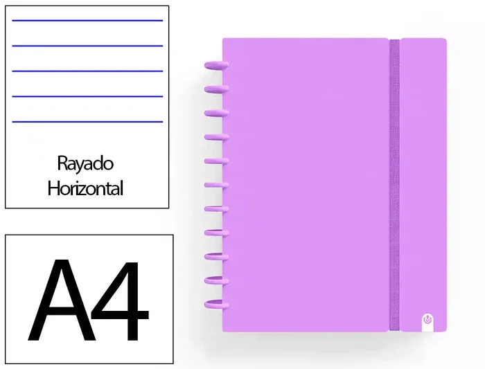 Carchivo Cuaderno Ingeniox Foam A4 80 Hojas Rayado Horizontal Violeta Carchivo Cuaderno Ingeniox Foam A4 80 Hojas Rayado Horizontal Violeta
