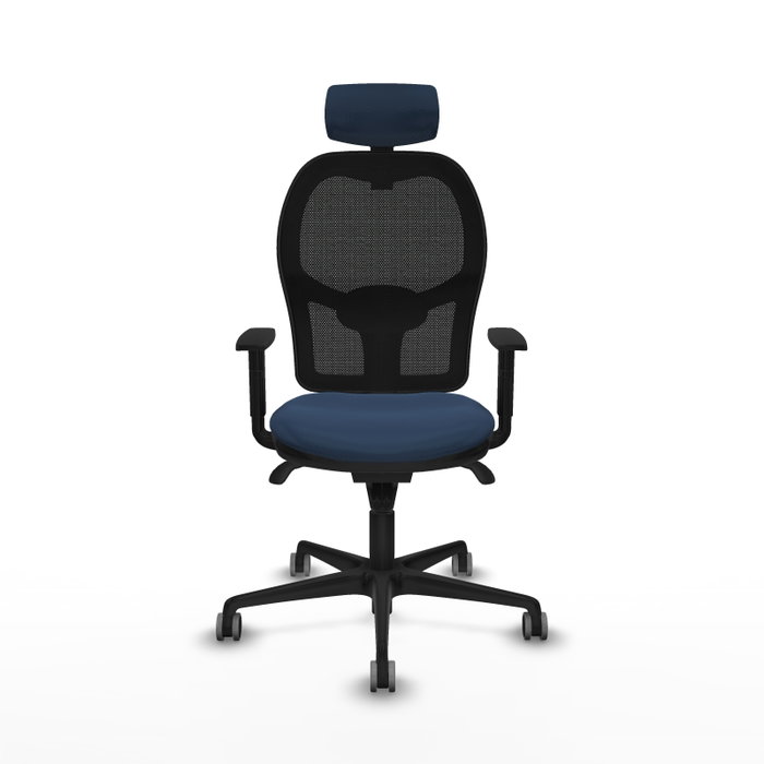 PIQUERAS Y CRESPO Silla de oficina Jorquera con mecanismo Sincro, Azul marino y Negro PIQUERAS Y CRESPO Silla de oficina Jorquera con mecanismo Sincro, Azul marino y Negro