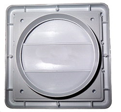 Rejilla mixta redondo-recto PVC Blanco 100mm 110x55