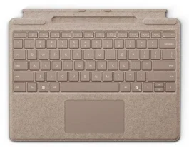 Microsoft Teclado Tipo Cover con Touchpad para Surface Pro 9, Pro 8, Pro X y Copilot+ PC - Color Beige (Dune), Tejido Alcantara