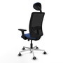 PIQUERAS Y CRESPO Silla de oficina Zulema con mecanismo Sincro/Traslack, Azul marino y Negro