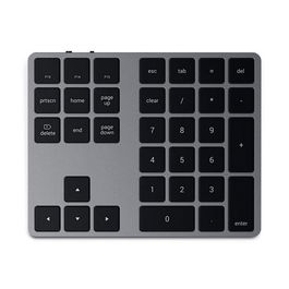 Satechi Teclado Numérico Extendido Bluetooth USB-C Space Gray con Teclas de Acceso Directo macOS y Teclado Numérico