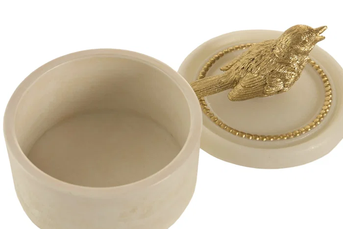 DKD Home Decor Joyero de Resina Pájaro Blanco DKD Home Decor Joyero de Resina Pájaro Blanco