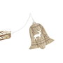 DKD Home Decor Guirnalda de MDF con LED y Campana Marrón 150cm