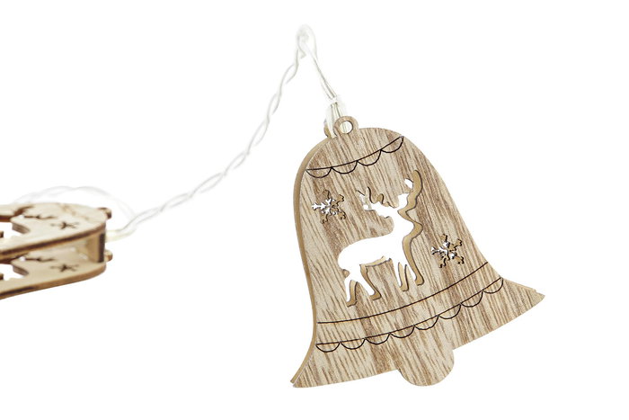 DKD Home Decor Guirnalda Navidad Tradicional MDF LED Marron 1.4 x 5.8 x 6.5 cm DKD Home Decor Guirnalda Navidad Tradicional MDF LED Marron 1.4 x 5.8 x 6.5 cm