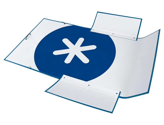 Antartik Carpeta de Gomas Tres Solapas Cartón Forrado A4 Color Azul Marino