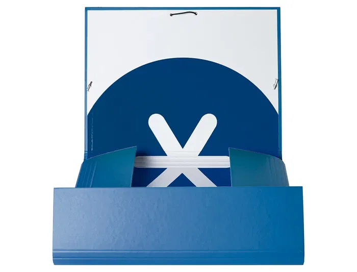 Antartik Carpeta de Gomas Tres Solapas Cartón Forrado A4 Color Azul Marino