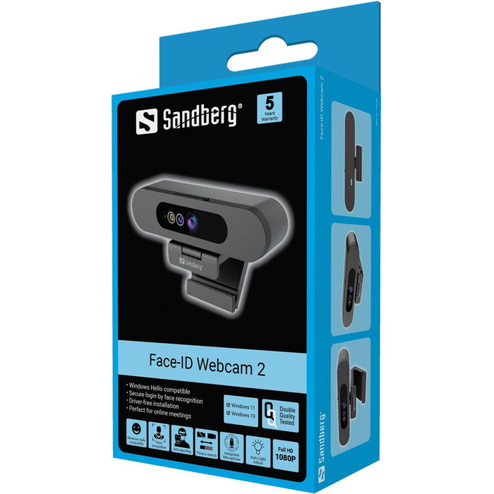 Sandberg Face Scan Webcam Full HD 1080p USB-C