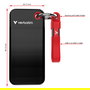 Verbatim Pocket SSD 1TB USB Tipo C 3.2 Gen 2, Lectura/Escritura 1000 MB/s, 10 Gbit/s, Color Negro y Rojo