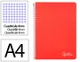 Liderpapel Cuaderno espiral Witty A4 tapa dura 80 hojas 90gr cuadro 4mm margen rojo