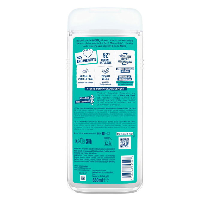 Le Petit Marseillais Gel de Ducha Flor de Tiaré 650 ml