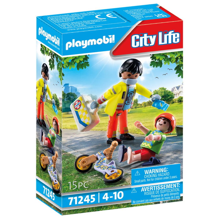 Playmobil Paramédico con Paciente 71245 City Life Juguete para Niños y Niñas a partir de 4 años Playmobil Paramédico con Paciente 71245 City Life Juguete para Niños y Niñas a partir de 4 años