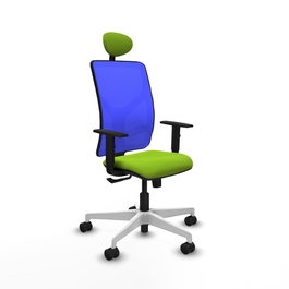 PIQUERAS Y CRESPO Silla de oficina Motilla Pistacho y Azul
