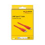 DeLOCK Cable de datos y carga USB Type-C a Lightning rojo 1 m MFi
