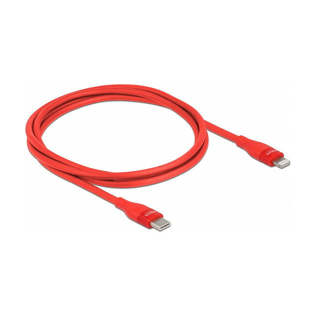 DeLOCK Cable de datos y carga USB Type-C a Lightning rojo 1 m MFi DeLOCK Cable de datos y carga USB Type-C a Lightning rojo 1 m MFi