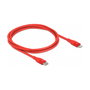 DeLOCK Cable de datos y carga USB Type-C a Lightning rojo 1 m MFi