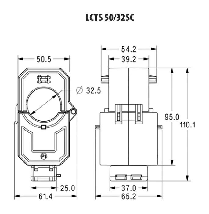 LUMEL Transformador de corriente LCTS 50/32SC 500A/5A