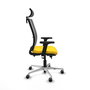 PIQUERAS Y CRESPO Silla de oficina Haches con mecanismo Sincro/Traslack Amarillo y Gris