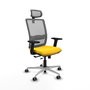 PIQUERAS Y CRESPO Silla de oficina Haches con mecanismo Sincro/Traslack Amarillo y Gris