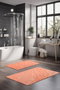 Mijölnir CT-5354 Juego de Alfombrillas de Baño de 2 Piezas 100% Poliéster Antideslizante Antibacteriano Lavable a Máquina 40x60 cm 60x100 cm