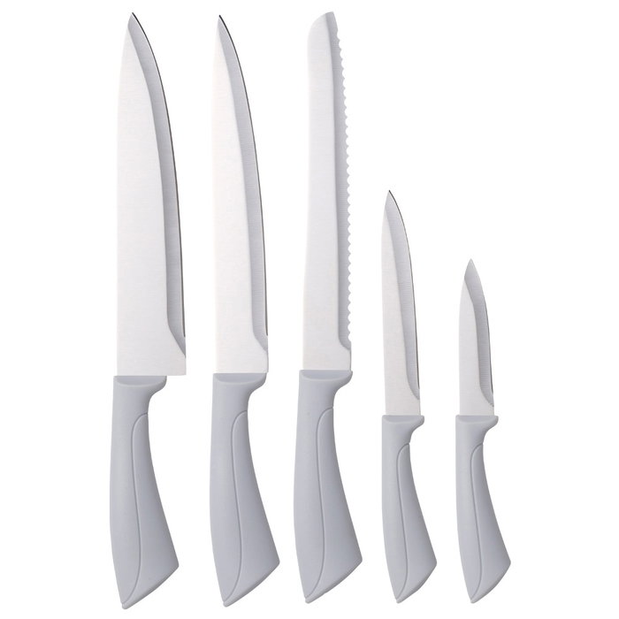 Day Juego De 5 Cuchillos Chef, Pan, Cocina, Vegetales Y Hierbas con Hoja De Acero Inoxidable Y Mango De Plástico