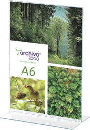 ARCHIVO 2000 Expositor de sobremesa forma de T A6 vertical