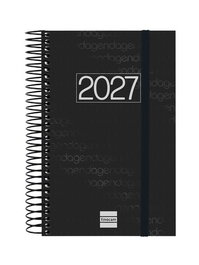 Finocam Agenda Anual 2027 Basic Year Espiral Catalán Negro