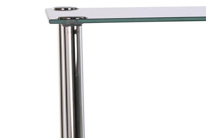 DKD Home Decor Estantería Moderna Plateada Acero y Cristal 40x30x105 cm DKD Home Decor Estantería Moderna Plateada Acero y Cristal 40x30x105 cm