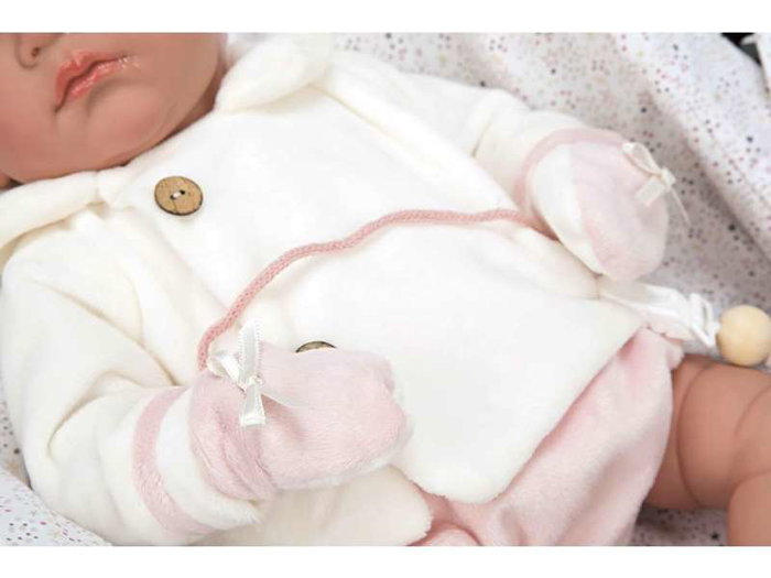 Muñecas Arias Muñeca Reborn Macarena 45 cm con Saco de Dormir (Ojos Cerrados) Español Muñecas Arias Muñeca Reborn Macarena 45 cm con Saco de Dormir (Ojos Cerrados) Español