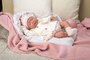 Muñecas Arias Muñeca Reborn Macarena 45 cm con Saco de Dormir (Ojos Cerrados) Español