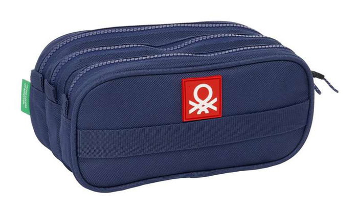 Portatodo Triple Benetton Flag Azul marino 21,5 x 10 x 8 cm