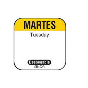 Etiquetas Rollo 1000 Unid-Martes Etiquetas Rollo 1000 Unid-Martes