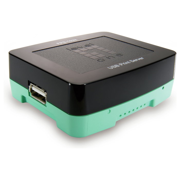 Level One Printserver FSO NFS-0501 1xUSB 2.0 para LAN Ethernet, Negro y Verde, Soporte Windows/Mac/Linux Level One Printserver FSO NFS-0501 1xUSB 2.0 para LAN Ethernet, Negro y Verde, Soporte Windows/Mac/Linux
