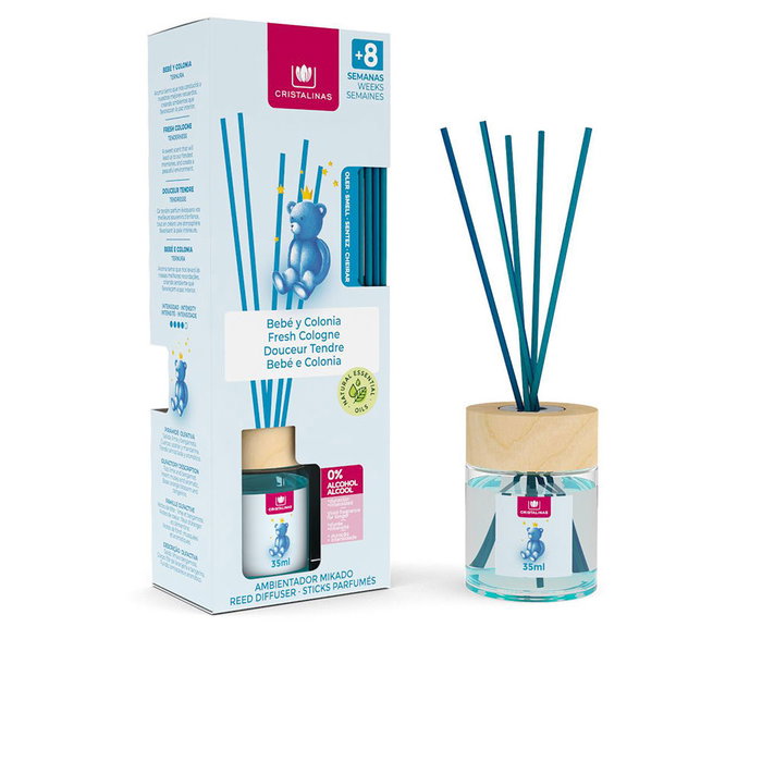 Cristalinas Ambientador Mikado 0% Alcohol #bebé y Colonia 35 ml - Más de 8 semanas de duración Cristalinas Ambientador Mikado 0% Alcohol #bebé y Colonia 35 ml - Más de 8 semanas de duración