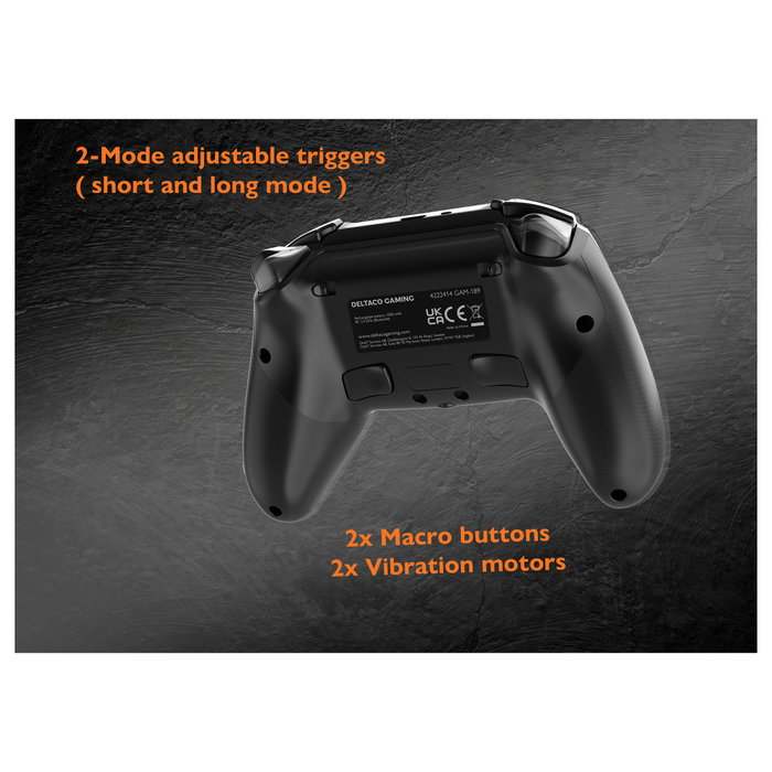 Deltaco Gaming Mando inalámbrico PS5 RGB Hall-Effect schwarz