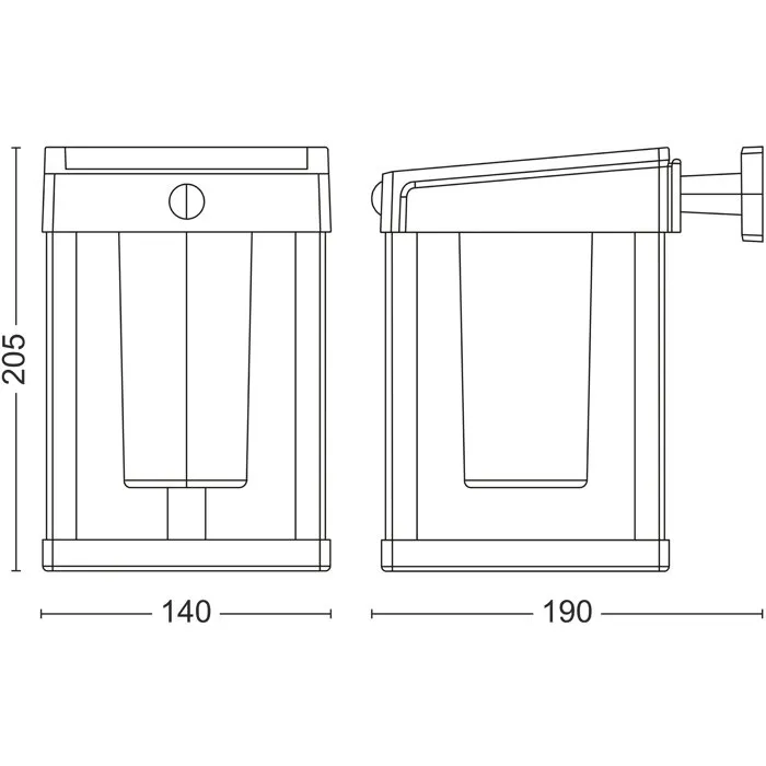 Philips Buzzard Aplique de Pared para Exterior, Color Negro, Clase de Protección IP44 - AAANE82702