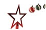 DKD Home Decor Set de 53 Bolas Decoración Navidad Tradicional Rojo Verde 6.5 x 27 x 21 cm