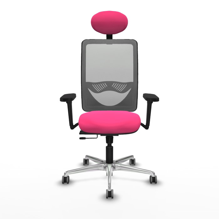 PIQUERAS Y CRESPO Silla de oficina Zulema Rosa y Gris con mecanismo Sincro/Traslack PIQUERAS Y CRESPO Silla de oficina Zulema Rosa y Gris con mecanismo Sincro/Traslack